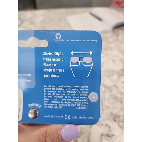 New Solar Shield Polarized Clipons 52 Rec 15 100% UVA/UVB Protection Scratch Res - Picture 3 of 3